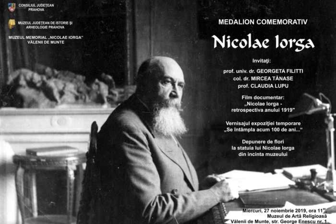Nicolae Iorga, comemorat la Muzeul de Artă Religioasă din Vălenii de Munte