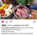 Mâine la prânz gătești ciorbă de perișoare în direct cu chef Cătălin Scărlătescu