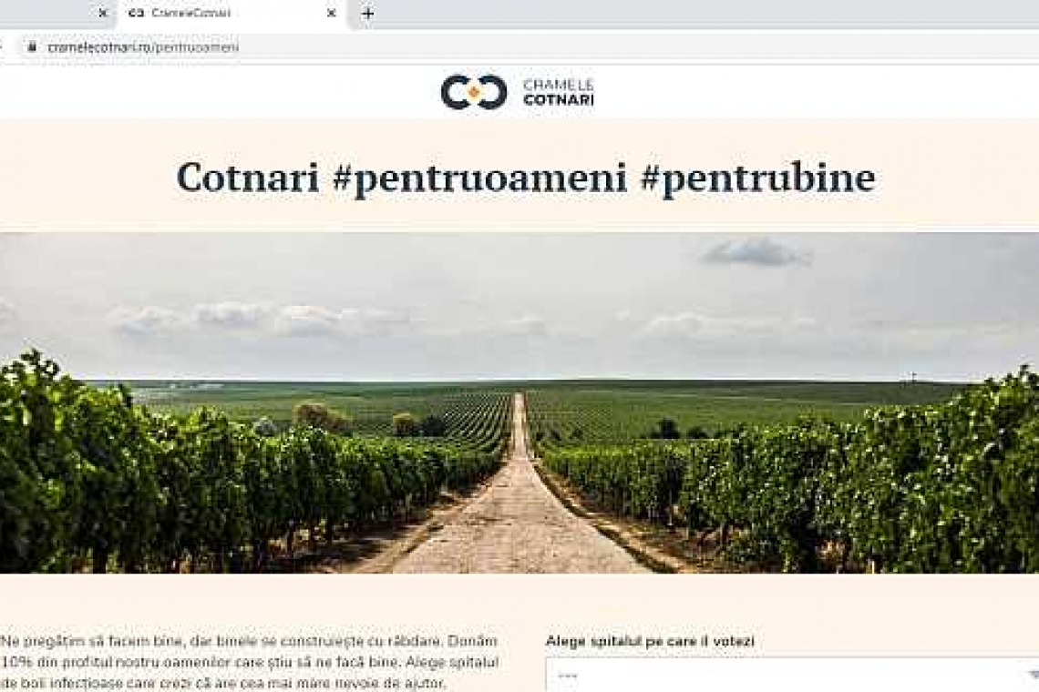 Cramele Cotnari donează 10% din profit pentru spitalele din România